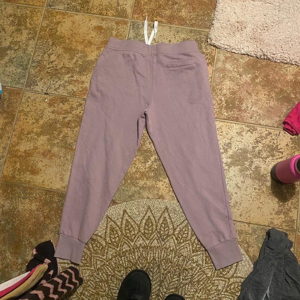 Fila womens light purple fleece bottoms size large